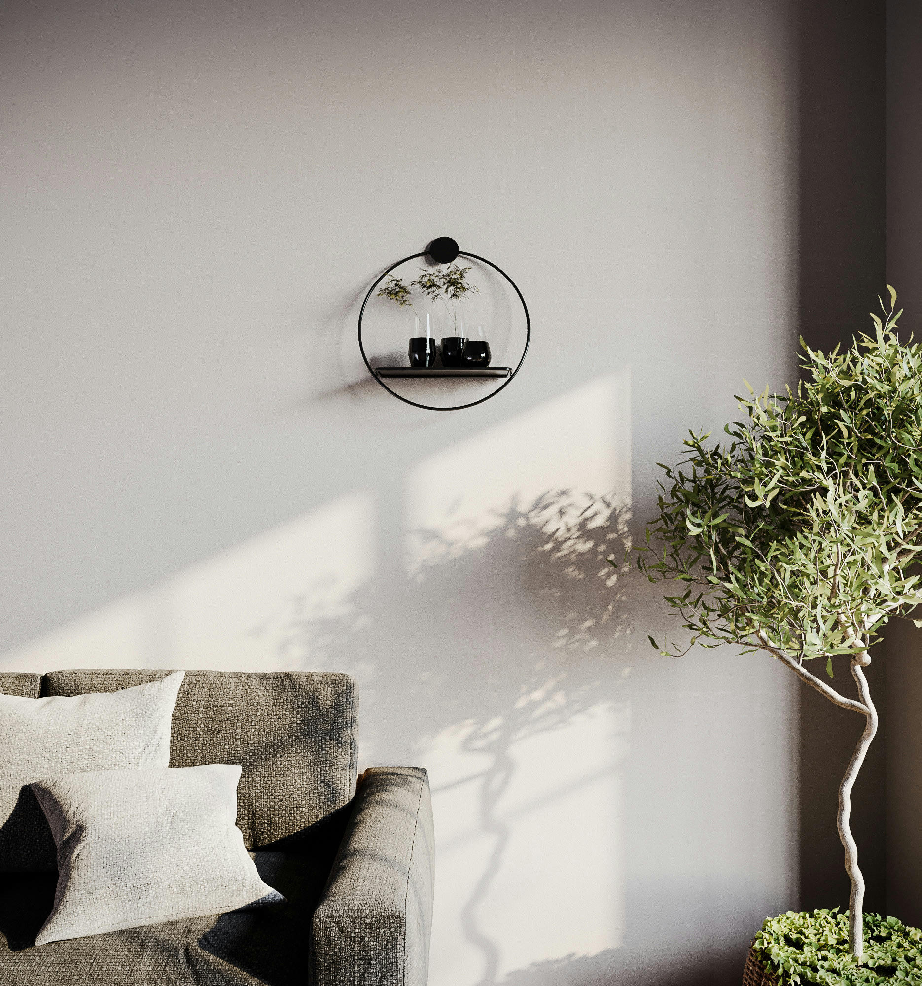 FARO - Étagère murale en métal noir