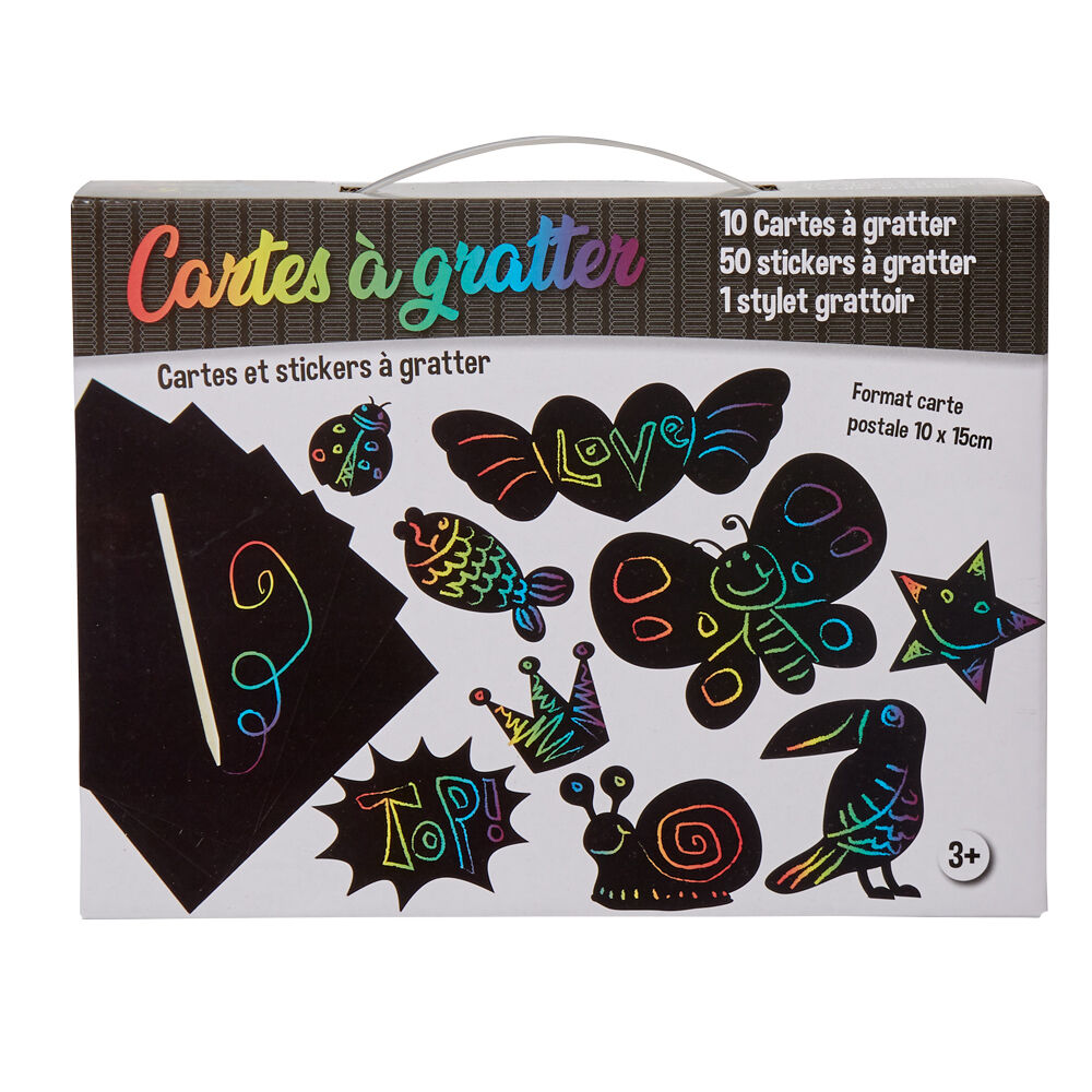 Cartes à gratter art créatif enfant