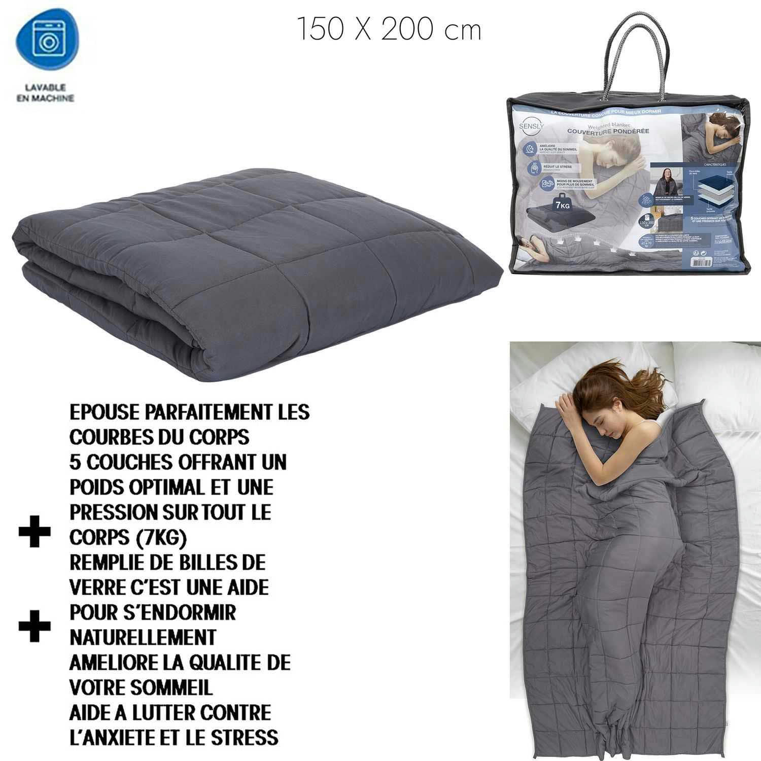 - Couverture pondérée 150 x 200 cm
