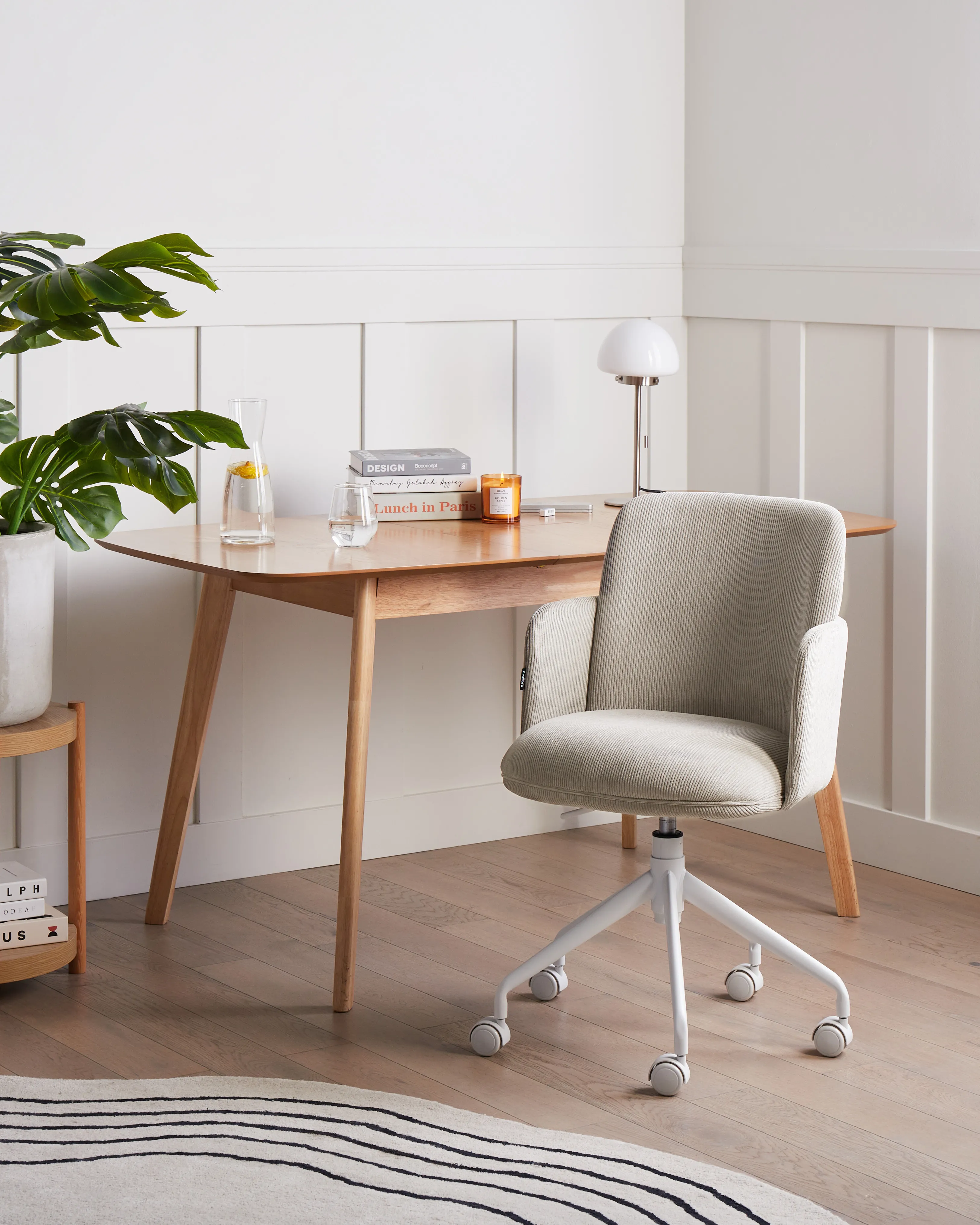Office Chair DRYDEN Corduroy Taupe