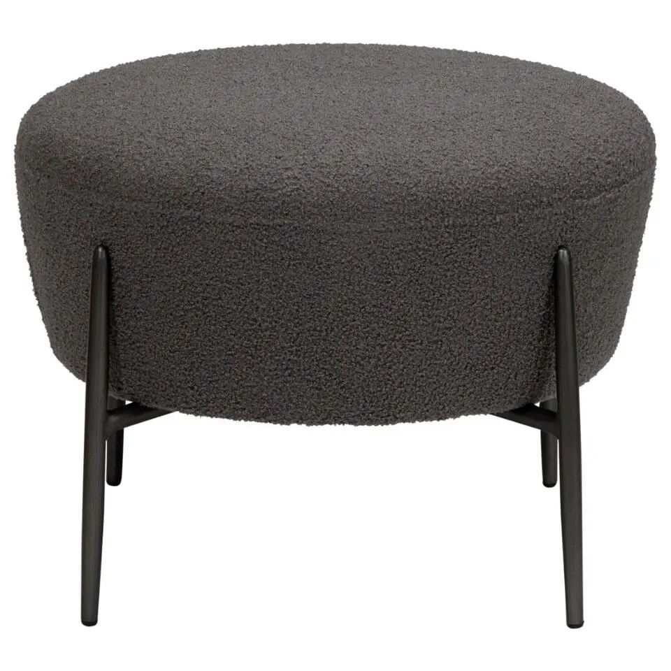 Hioshop Orbit Dan-Form poef boucl&eacute; grijs