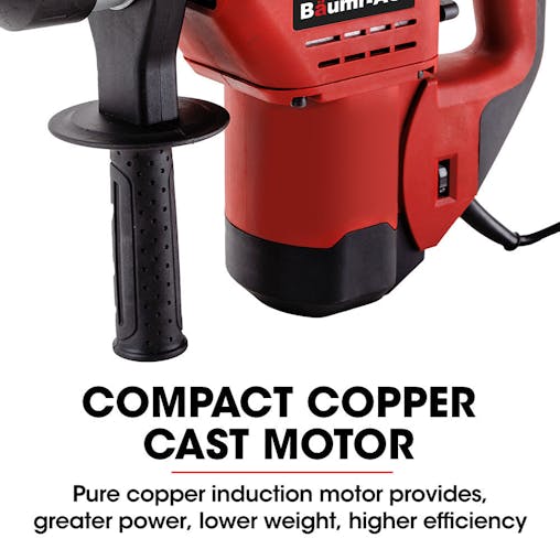 NNEMB 1500W Pro-Grade Electric Rotary Jackhammer Hammer Drill-with 2 Bonus Chisels-3 Drill Bits