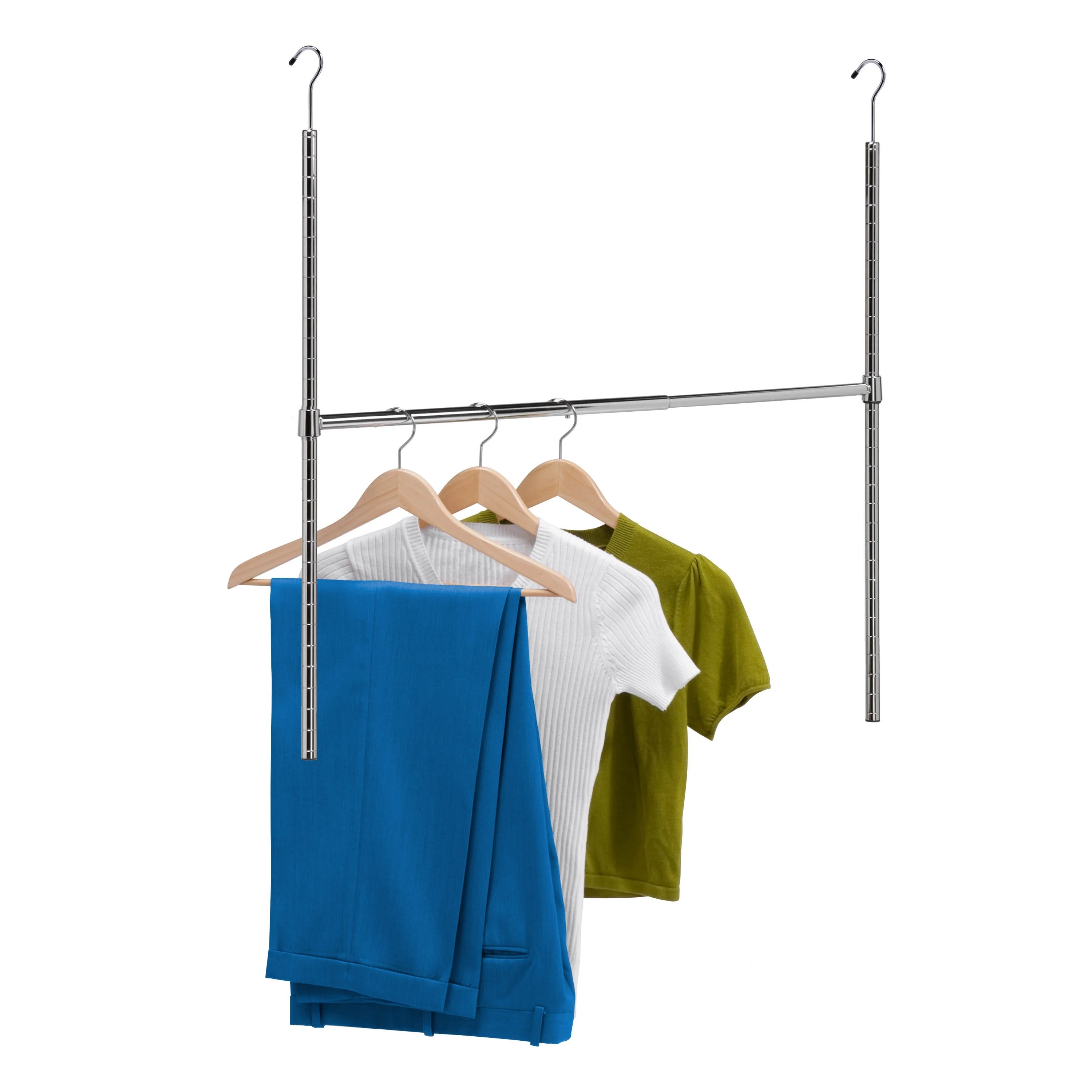 Honey-Can-Do Chrome Adjustable Hanging Closet Rod