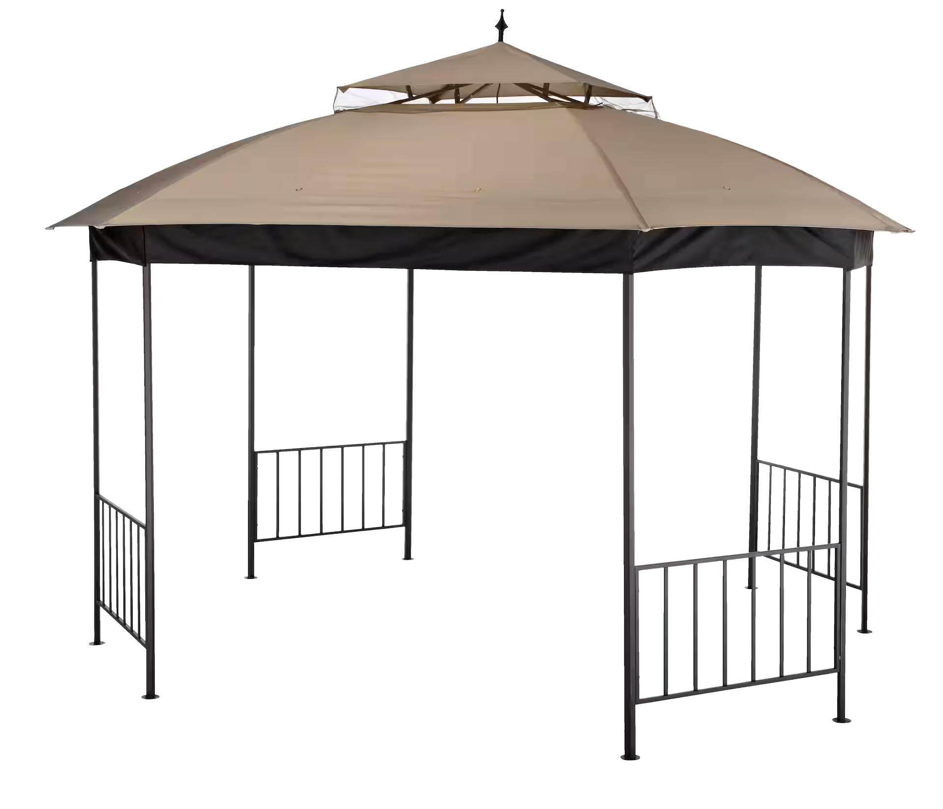 For Living Octagon Fabric Outdoor/Patio Replacement Gazebo Canopy, Beige, 153x124x35-in