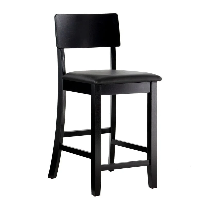 Linon Aldersey Black Stationary Counter Stool