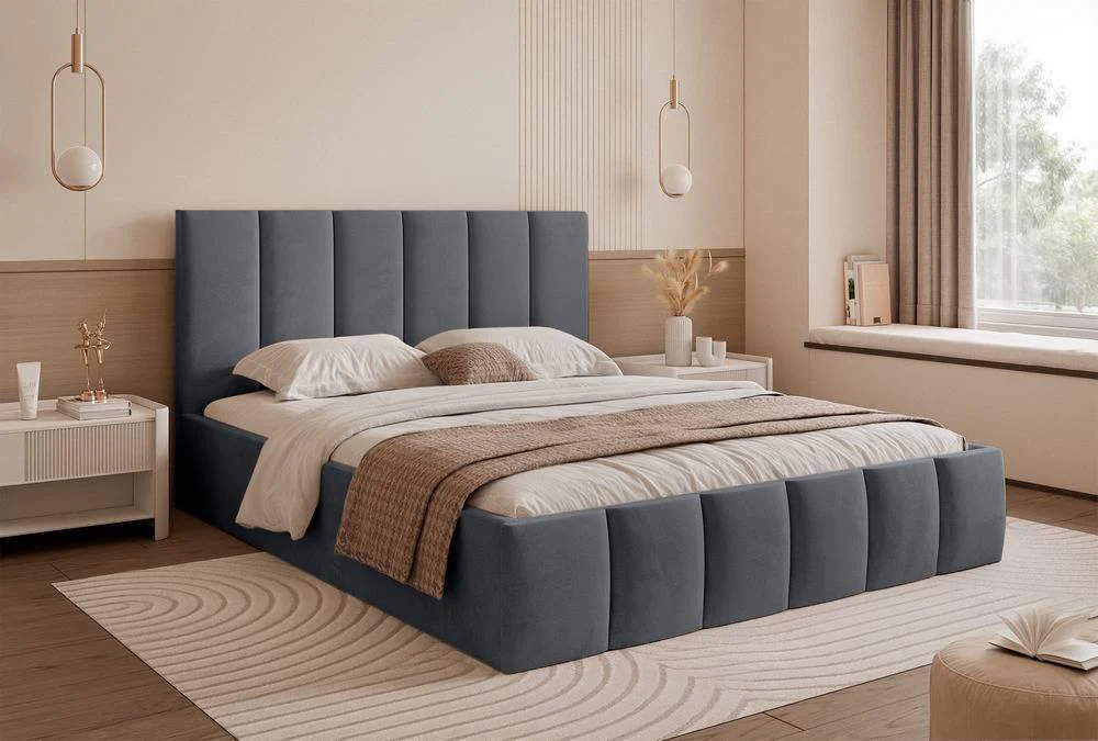 Bedframe Quinn met opbergruimte 160x200