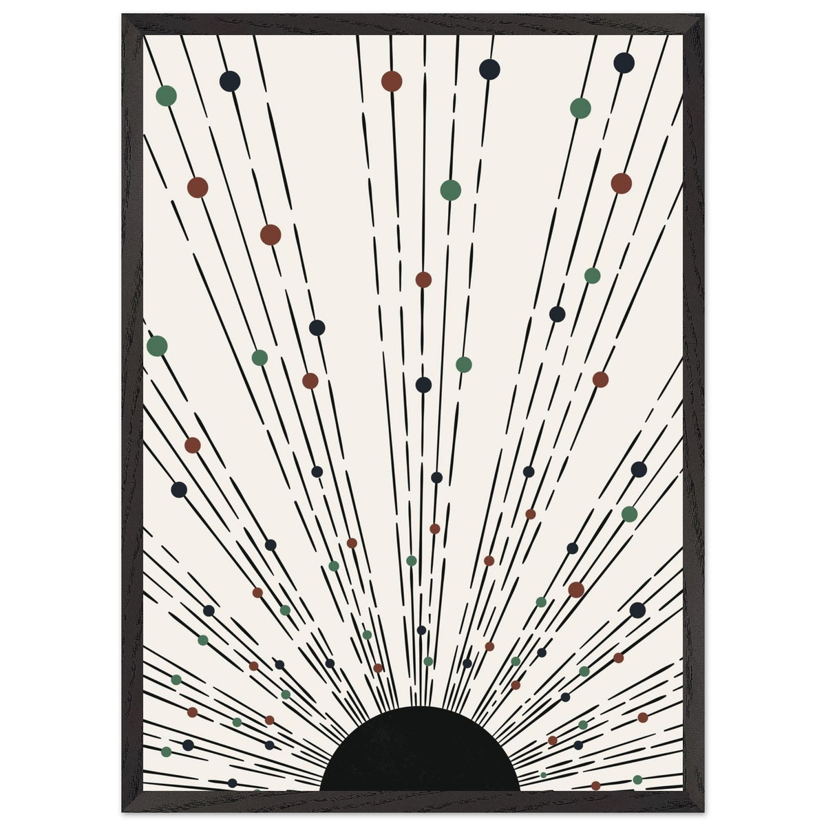 Artfulprints Poster met Lijst Boho wall art - Boho arches II  - 50x70 cm - Meerkleurig