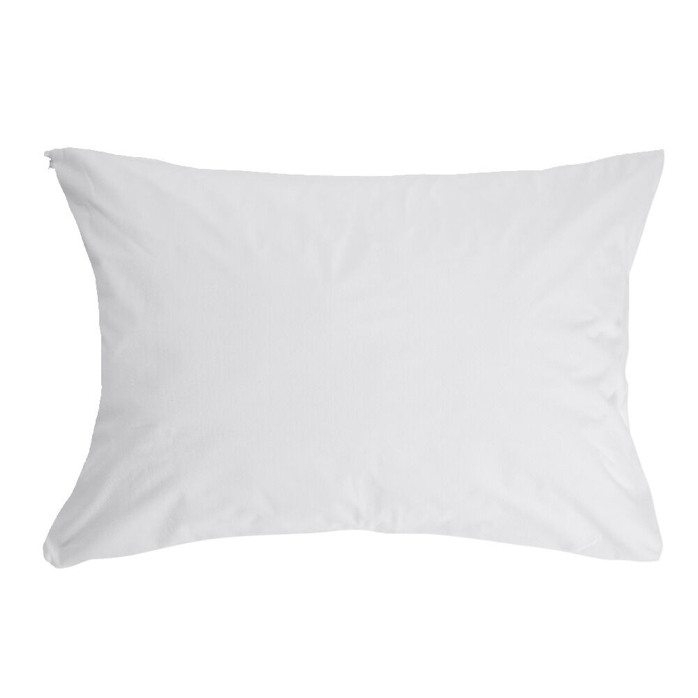 Protège oreiller tissu bouclette blanc 50x70cm