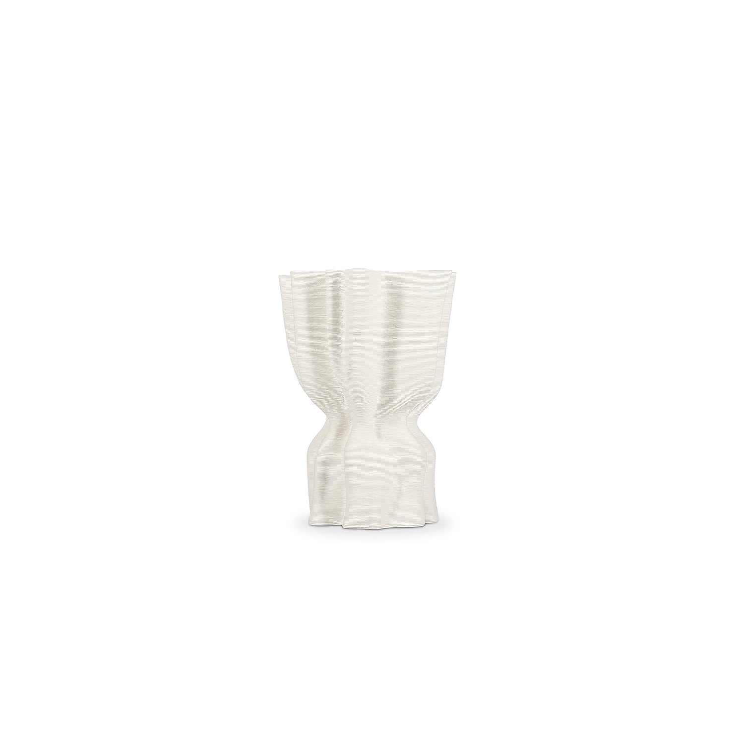 S|P Collection - Vaas 17x13,5xH22cm draped white Vea