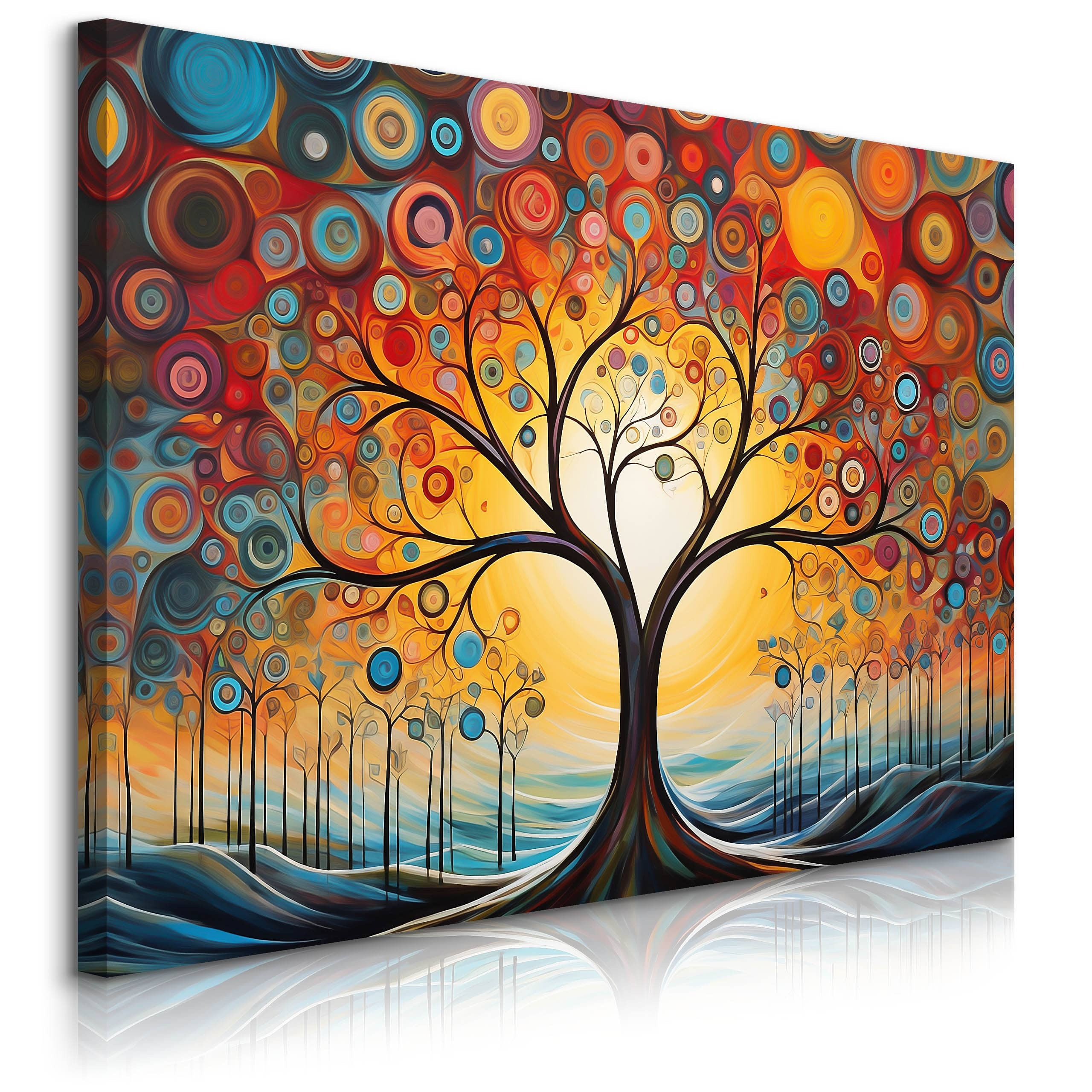 Obraz Abstrakcyjne Drzewo W Stylu Boho 30x20cm