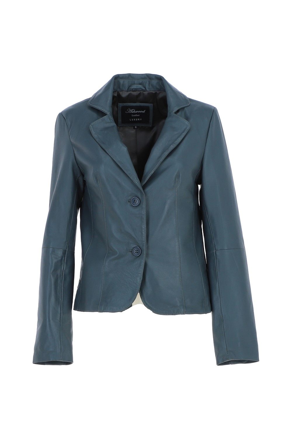Ashwood Leather Angelica' Real Leather Two Button Blazer
