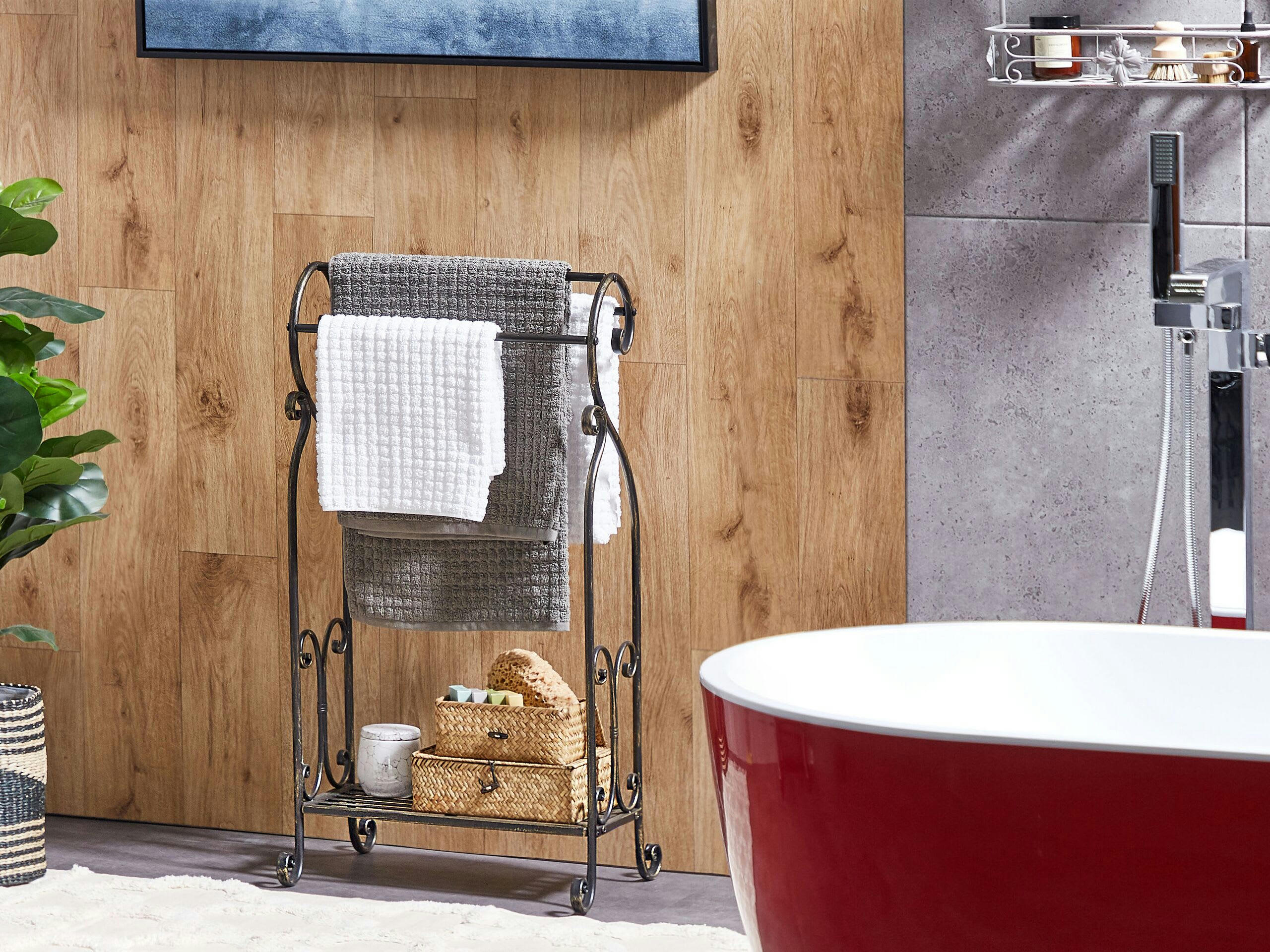 LINARES - Porte-serviettes 49 x 91 cm noir