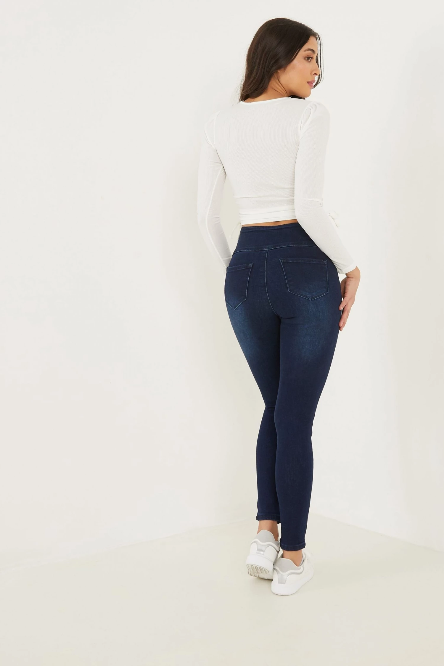 Quiz Blue Stretch High Waist Jeans
