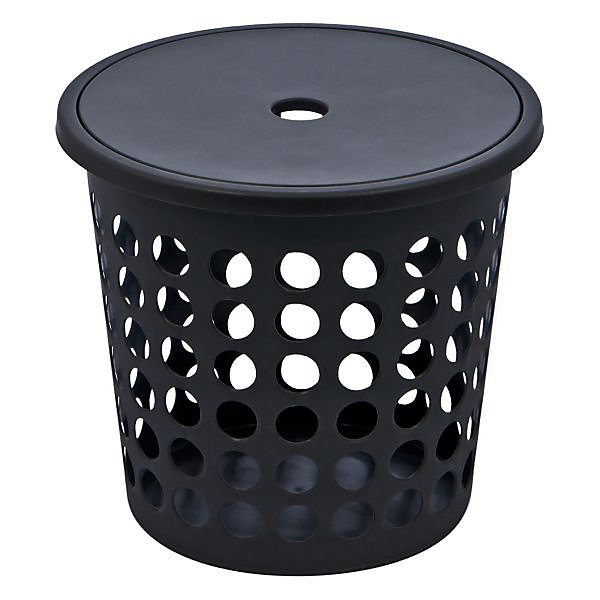 Panier à linge moderne rond 25 litres - Blanc