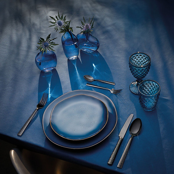 6 verres à pied 20cl Bleu - Diamond par Médard de Noblat