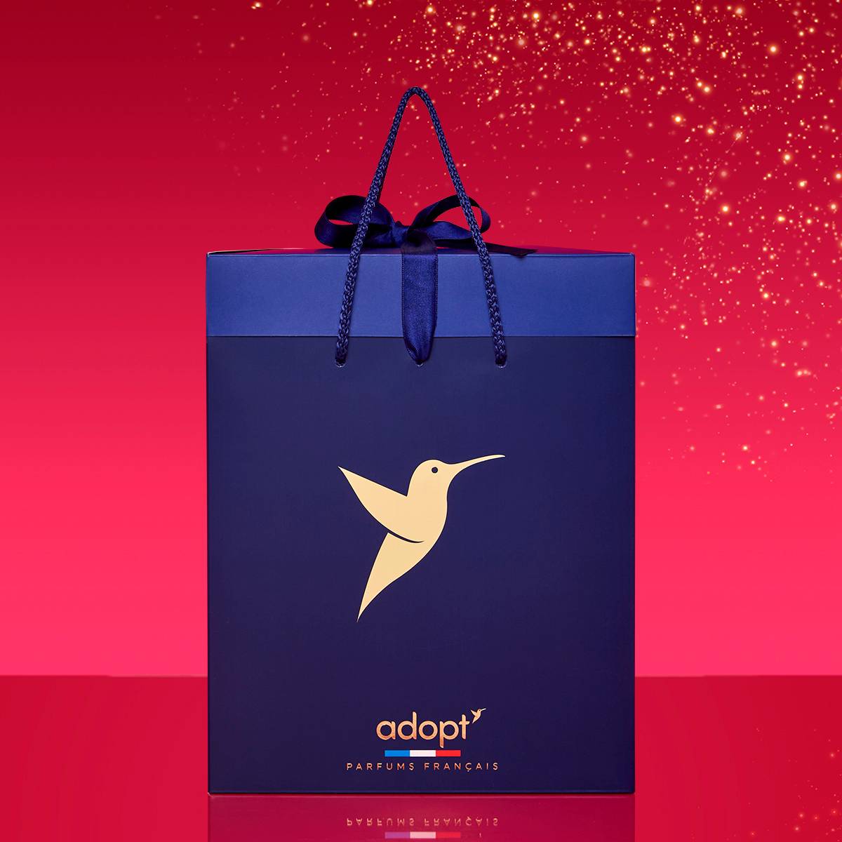 Sac boîte cadeauMoyenne taille - bleu