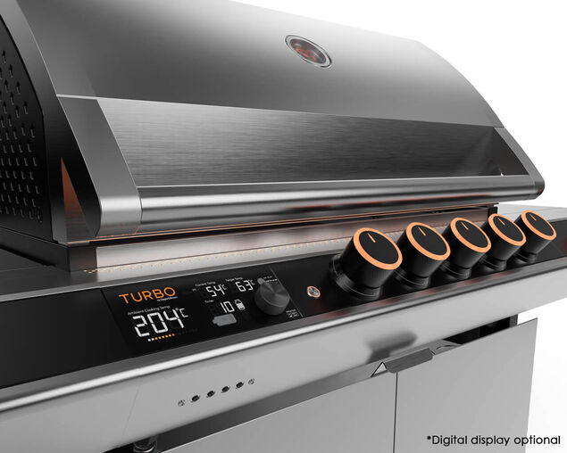 Ziegler & Brown Turbo Elite 5 Burner BBQ on Cart with Side Burner & Drawer (T Series)