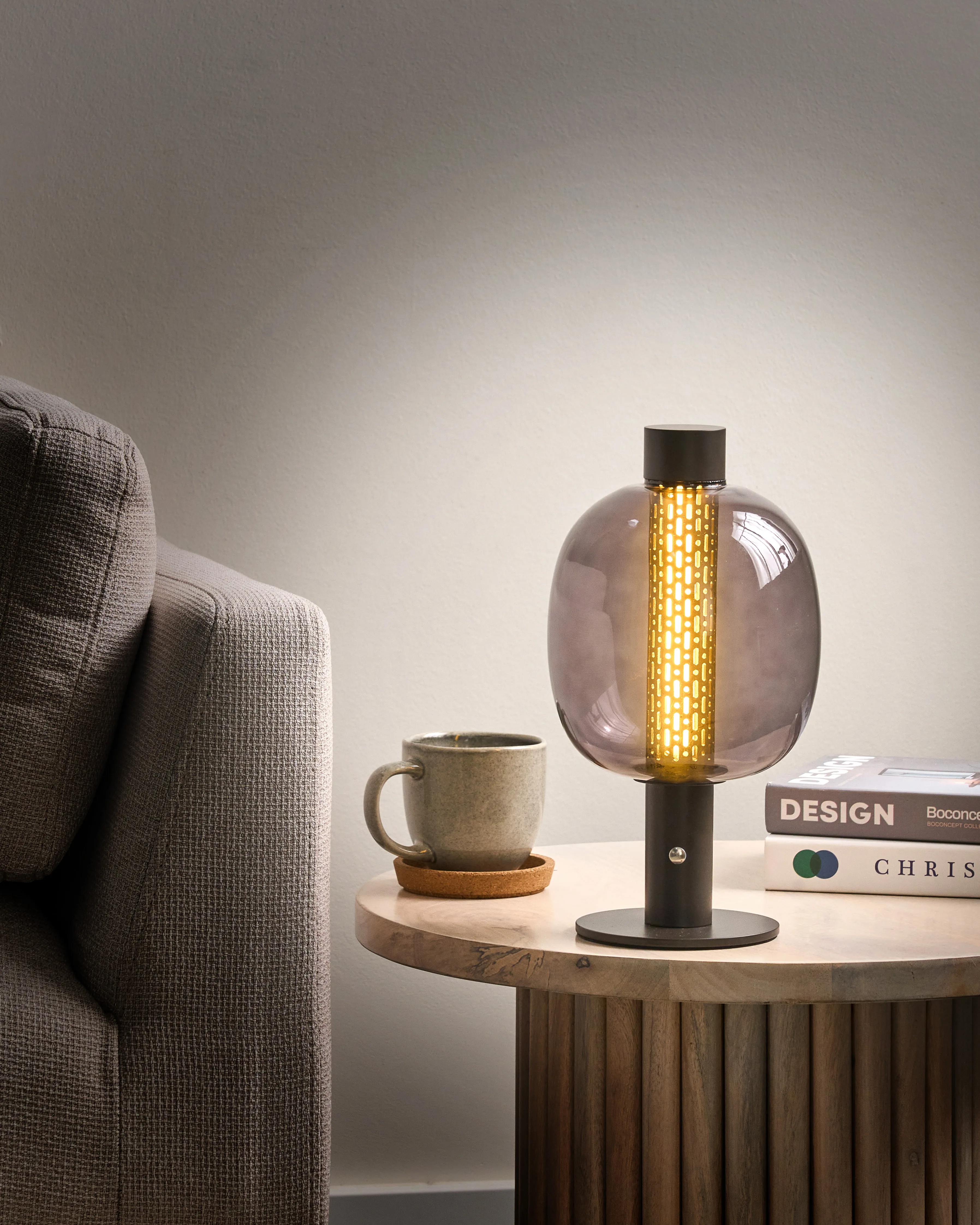 Wireless LED Table Lamp PULANGI with Dimmer Metal Black