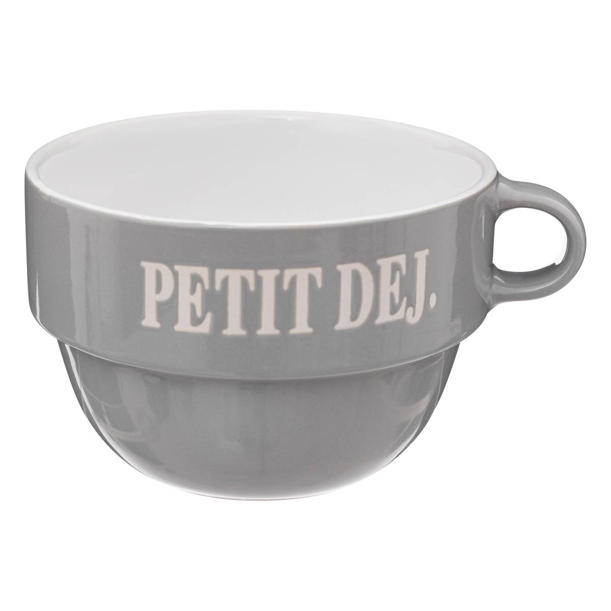 Breakfast mug "Colorama" 620 ml, Gray