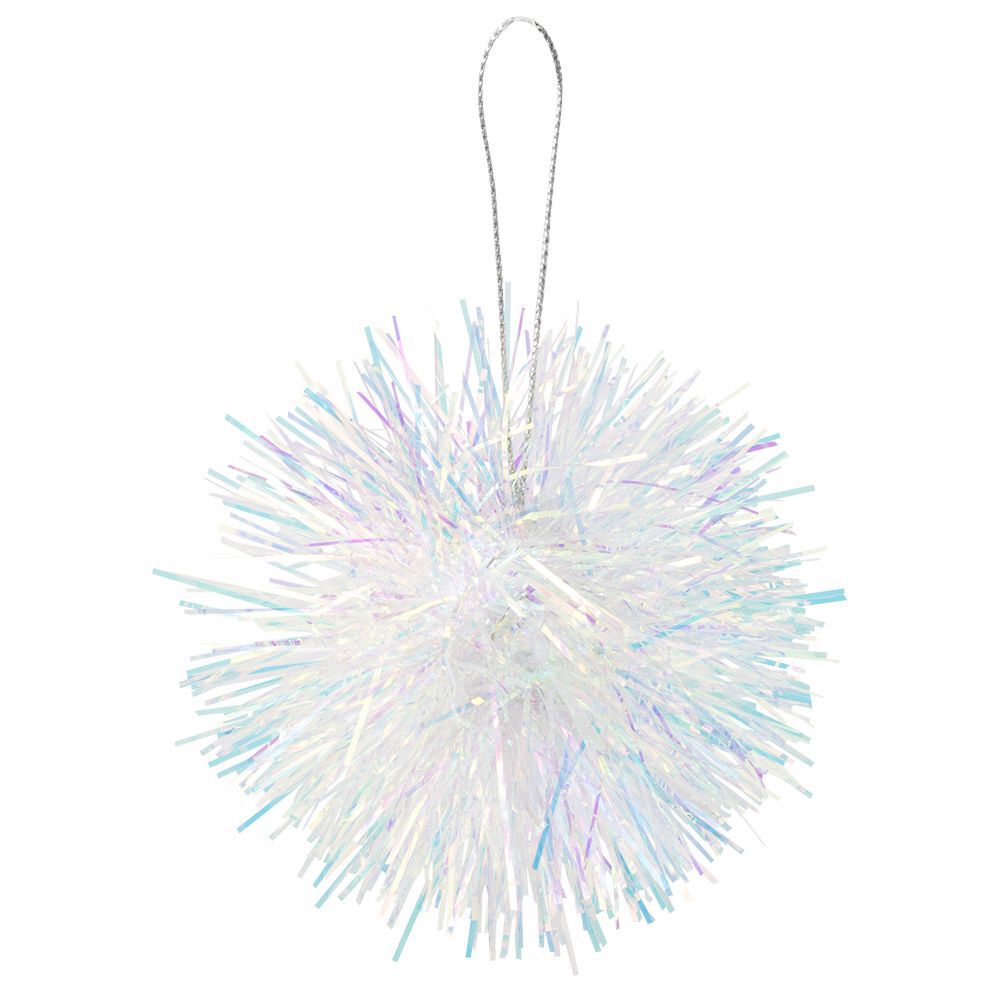 Pompon iridescent à suspendre Ø8cm