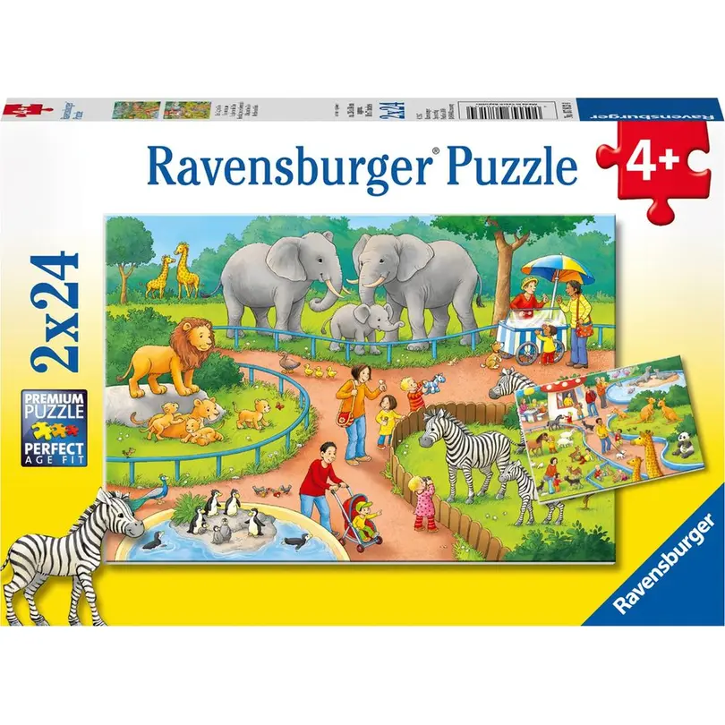 Puzzle 2er-Set Ein Tag im Zoo