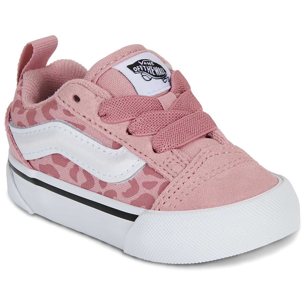 Vans - Knu Skool Elastic Lace LEOPARD Misty Mauve - Pink / White