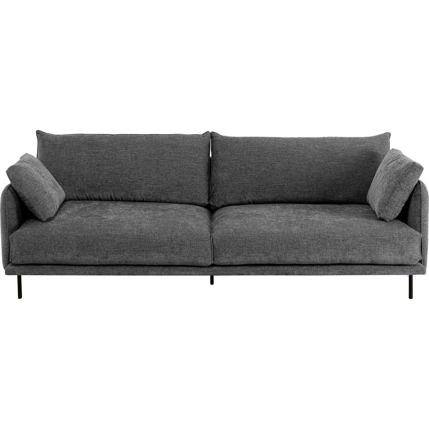 EDNA - Canapé Edna 3 places gris Kare Design