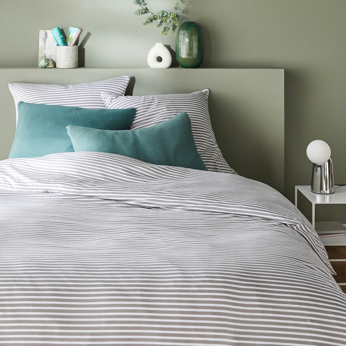 Housse de couette jersey coton/modal, Dolsi gris