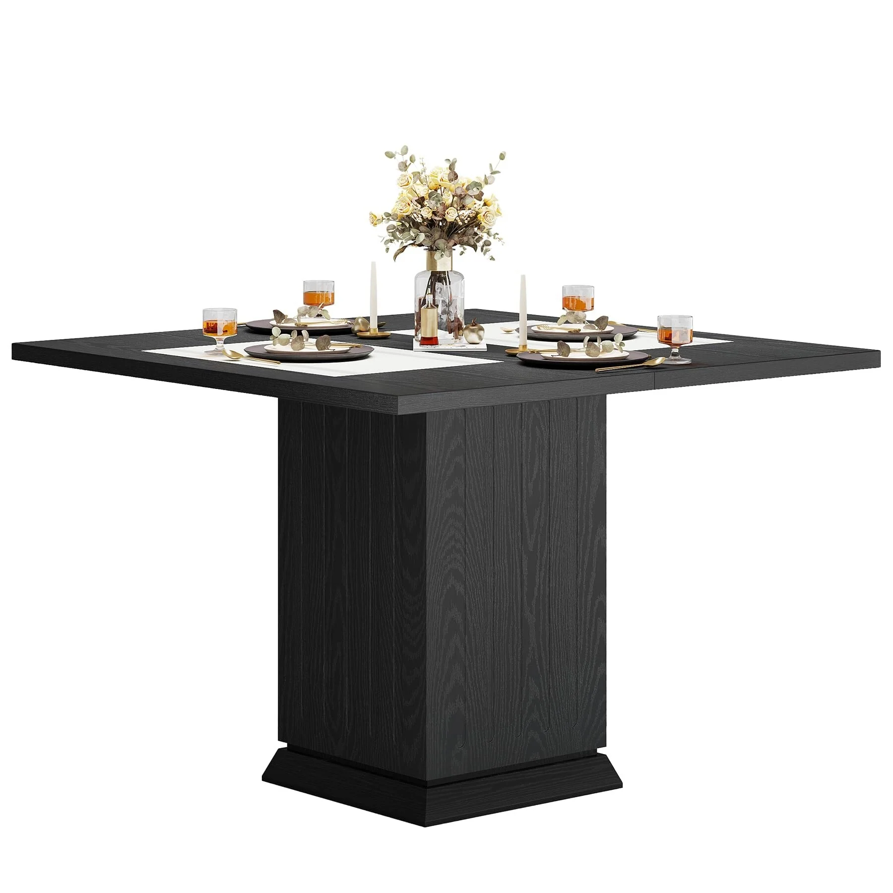 Modern Wood Square Dining Table for Kitchen Dining Room