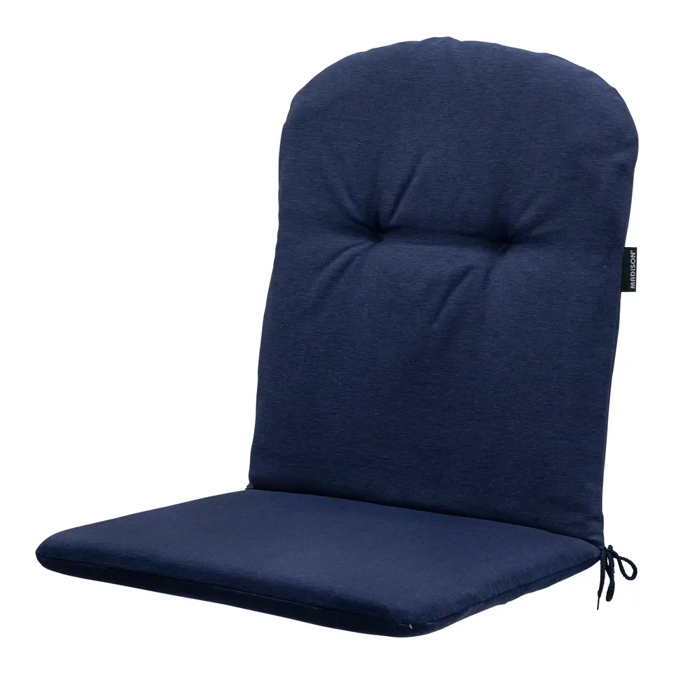 Madison - Kuipstoelkussen Hoge Rug Panama indigo - Ca. 96x45 cm - Set van 4