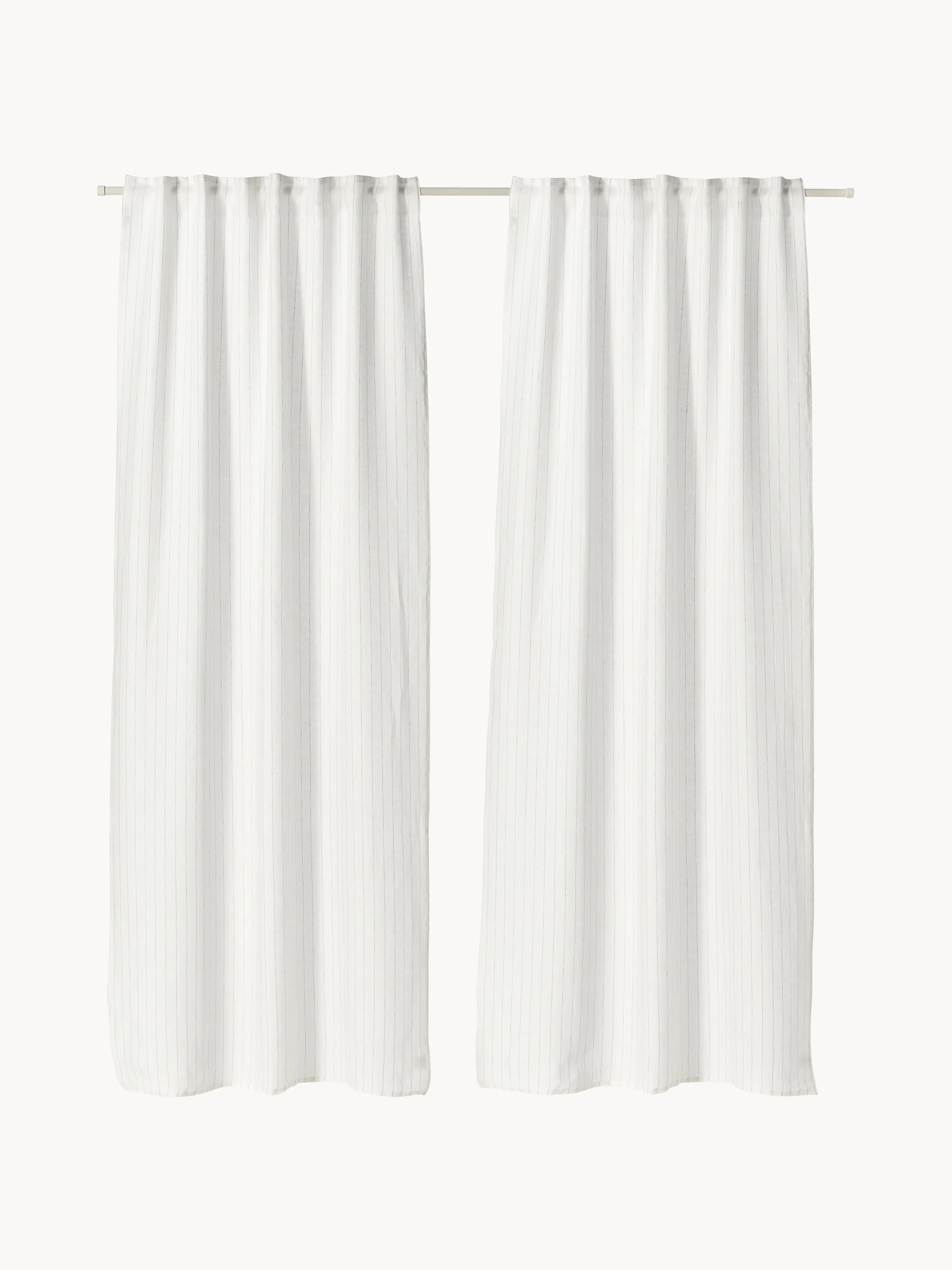 Halbtransparente Multiband-Gardinen Birch, 2er-Set