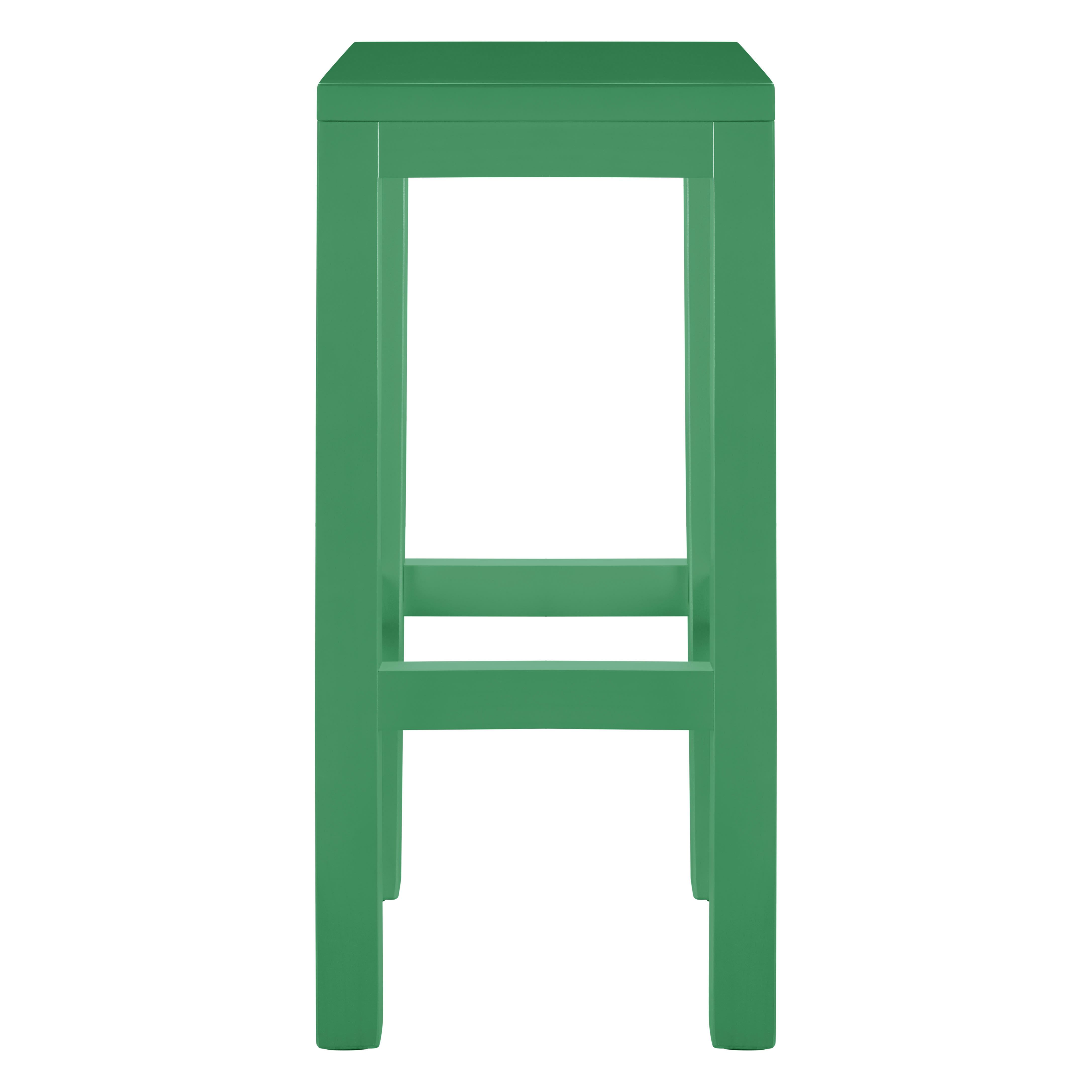 BLOCKIE-AXEL - Set 2 tabourets laqués en pin 75cm vert émeraude