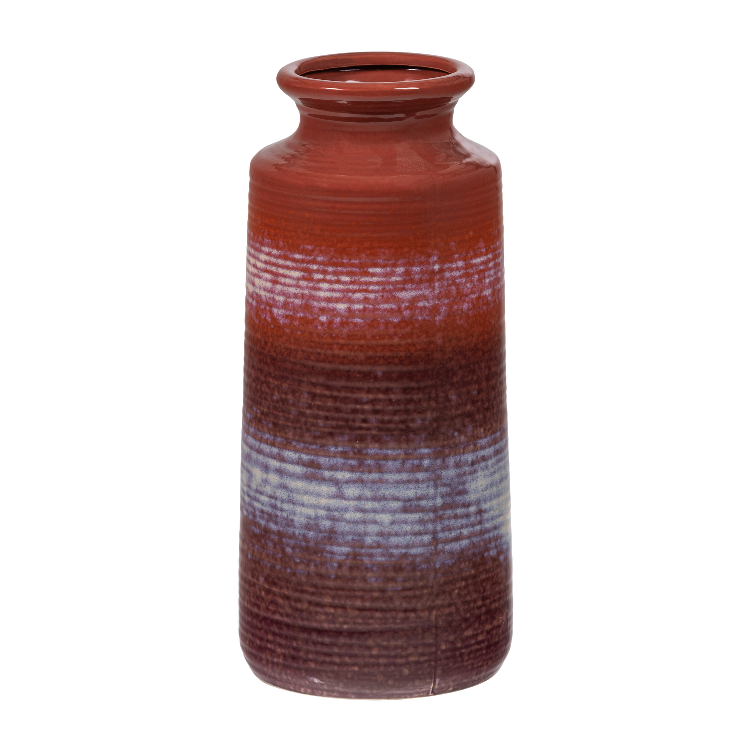 WOOOD vaas xl Ø17 cm Decennia - Keramiek - Rood/Paars - 38x17x17