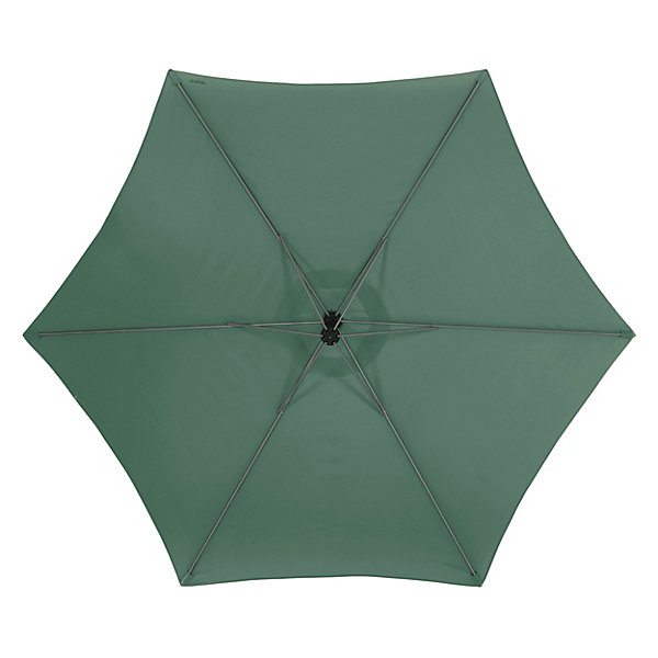 Parasol déporté rond Manoa olive et graphite 3m en aluminium traité époxy Hespéride