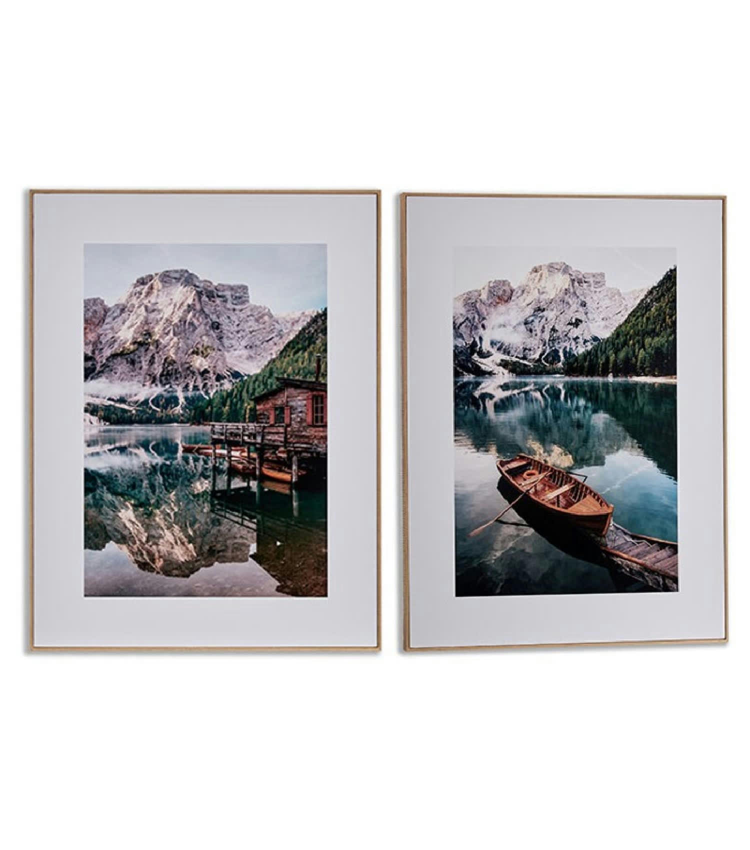 LAC MONTAGNE - Set de 2 tableaux décoratifs photo 61,5x81,5