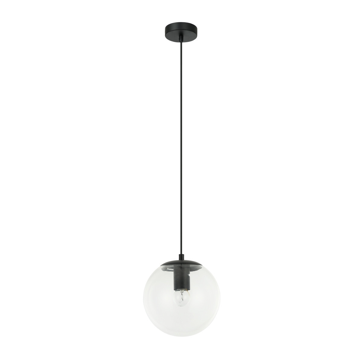 Lampa wisząca czarno-przezroczysty SARPO 1xE27x40W wym: 96x20x20 cm Italux