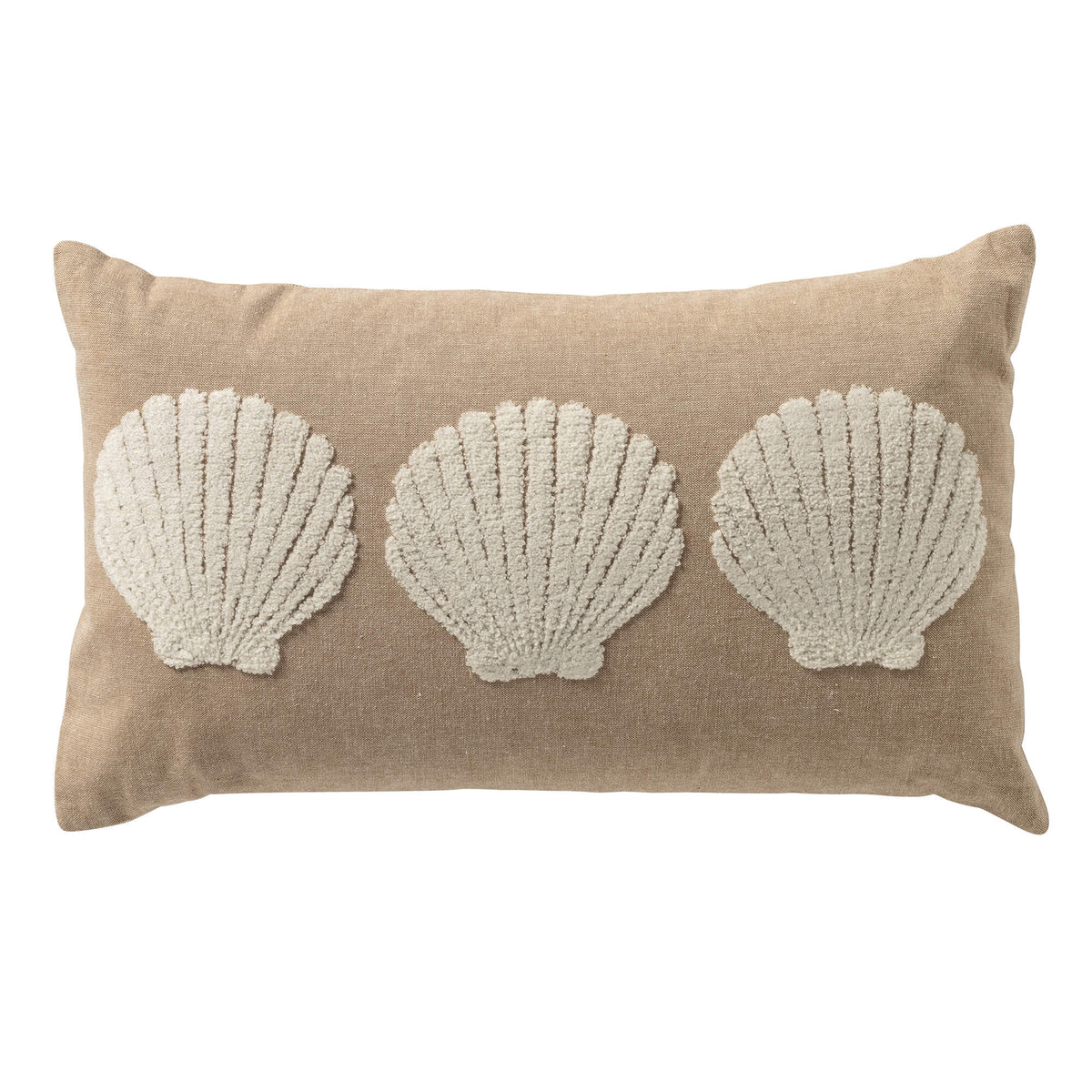 MERLIJN - sierkussen 30x50 cm - schelpen - Irish Cream - beige