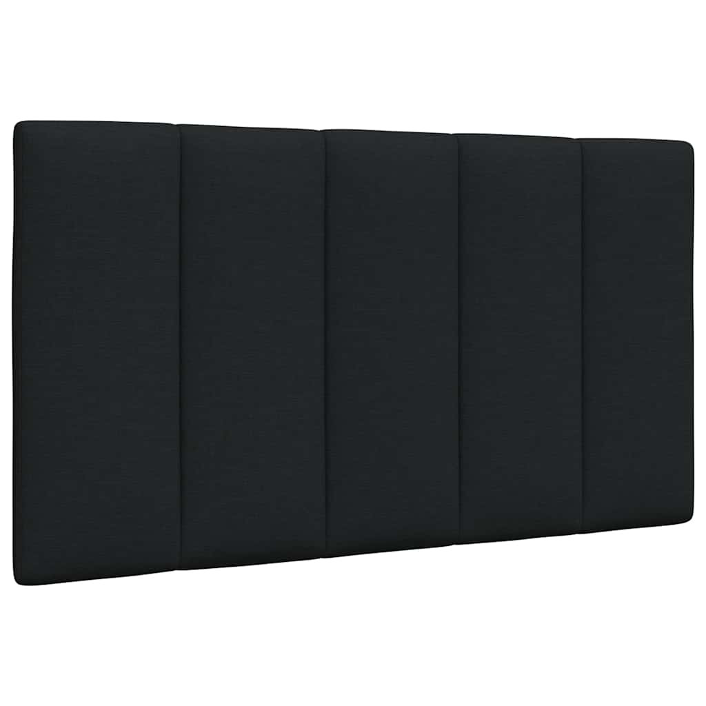 Poduszka na wezgłowie Czarny 80 cm Tkanina vidaXL