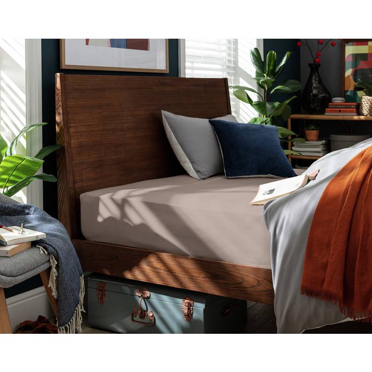 Habitat Cotton Rich 180TC Neutral Fitted Sheet - Single