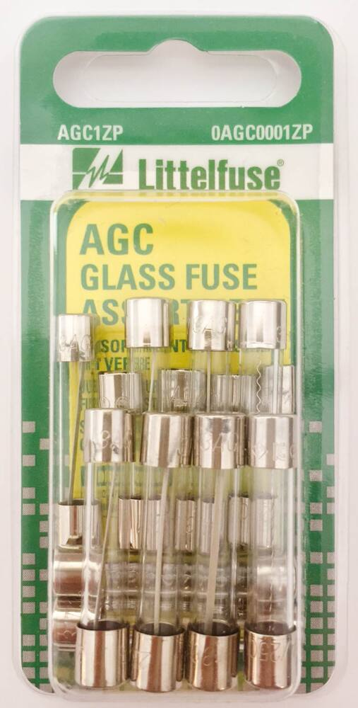 Littelfuse AGC Glass Fuse Assortment, 15-pk