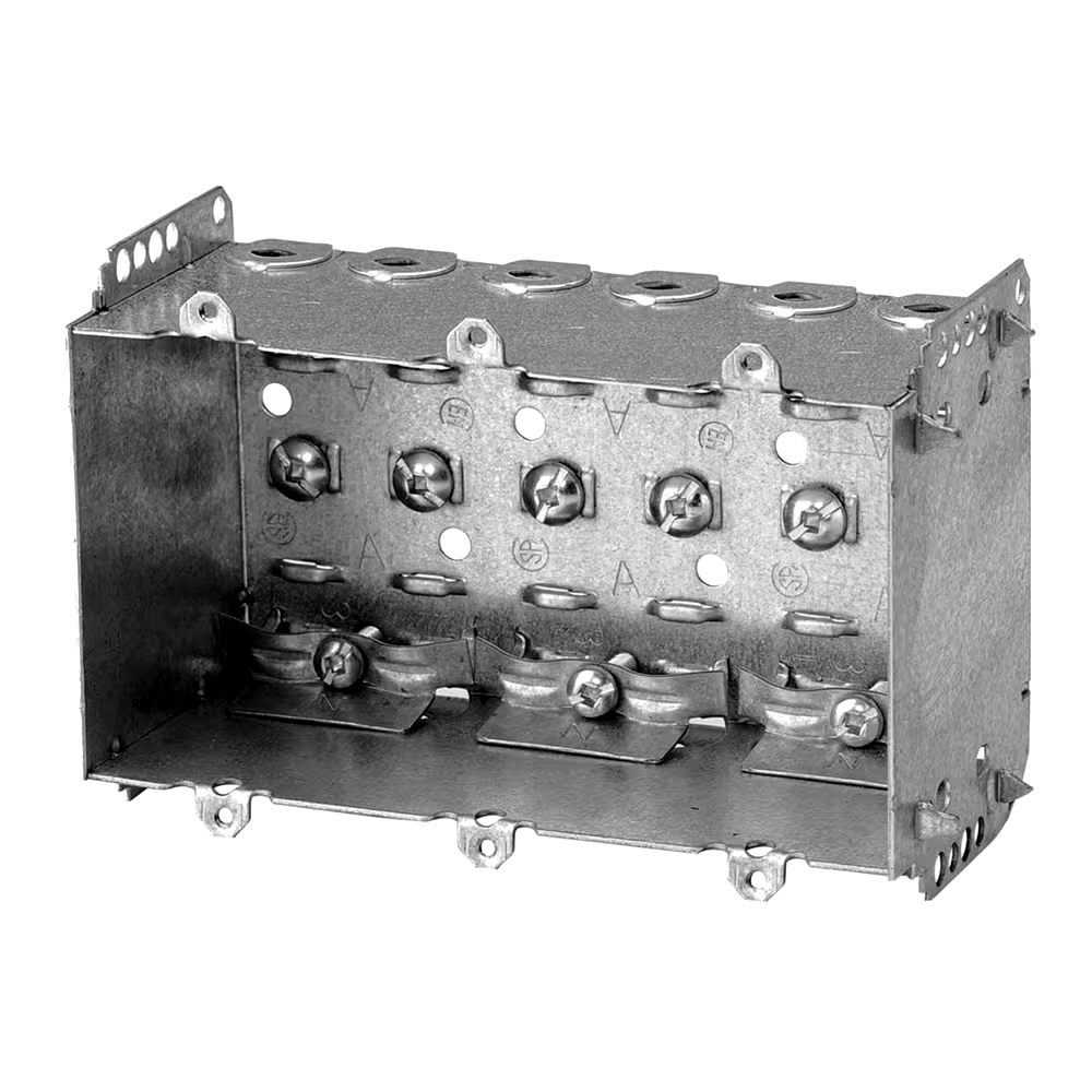 Hubbell 2104LLEU3BAR 3 Gang Device Box, 2.5-in Deep, 37.5 Cubic Inches