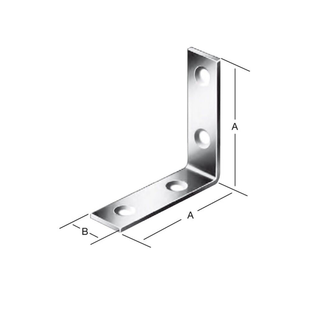 VINKELBESLAG VORMANN HVIT 80X80X18MM