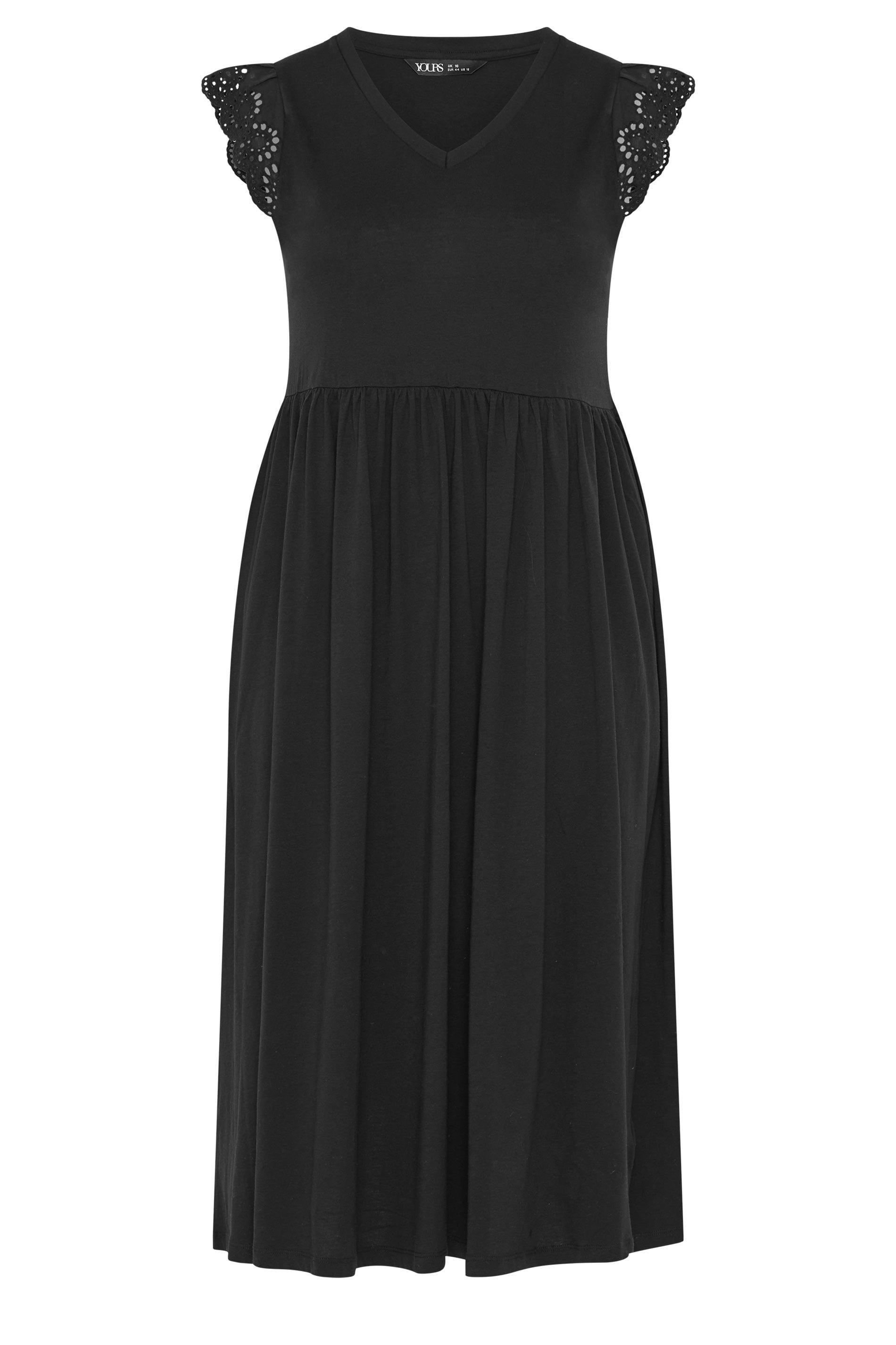 Yours Broderie Sleeve Maxi Dress