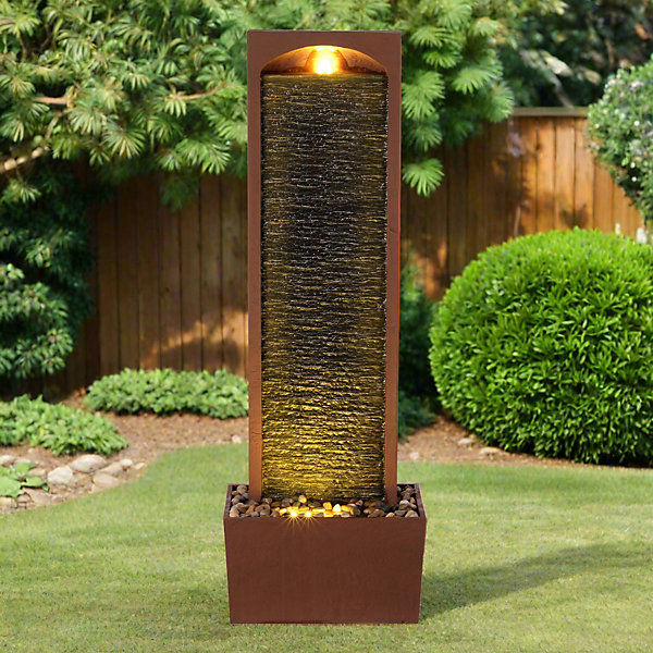 Fontaine cascade LED en polyrésine, rouge Teamson Home