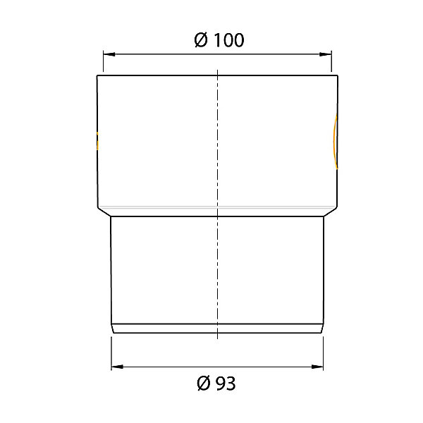 Manchette de raccordement Femelle 100 / Mâle 93mm Wirquin