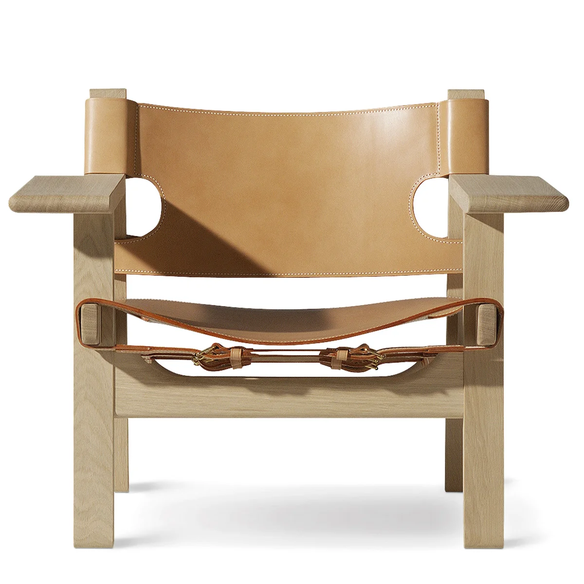 Fredericia - Spanish Chair, Eiche geräuchert und geölt / Leder schwarz
