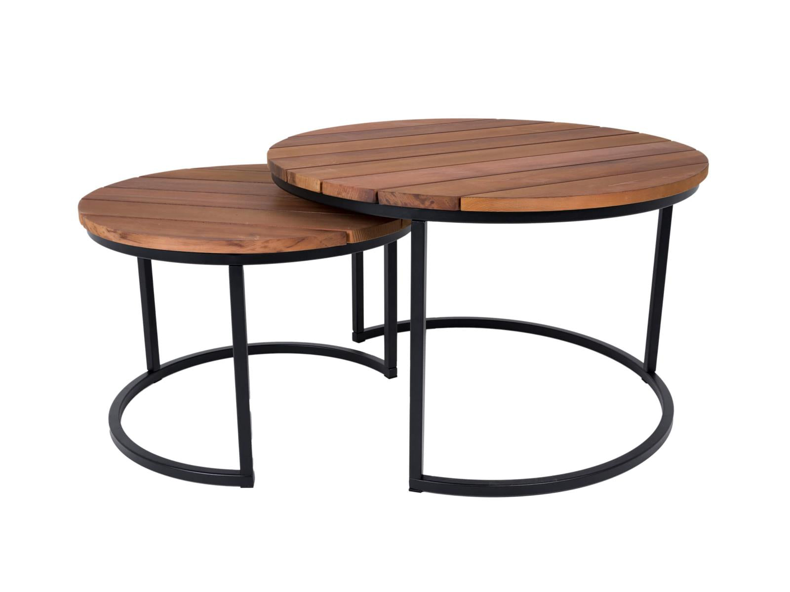 MaximaVida ronde outdoor salontafel set Vancouver XL 75 cm – speciaal voor buiten