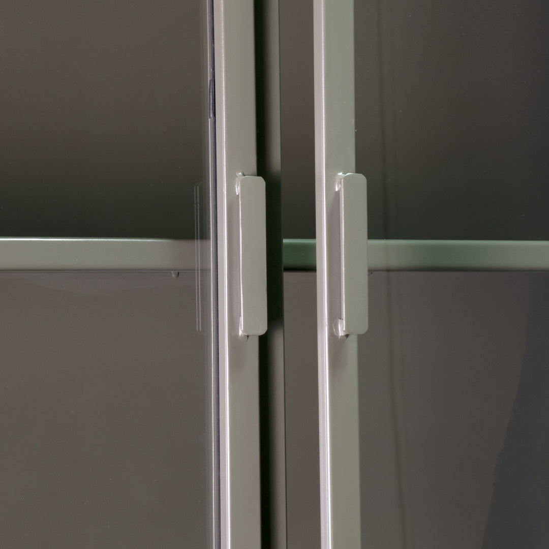 New Routz Garland Vitrinekast 6-deurs - Olijfgroen
