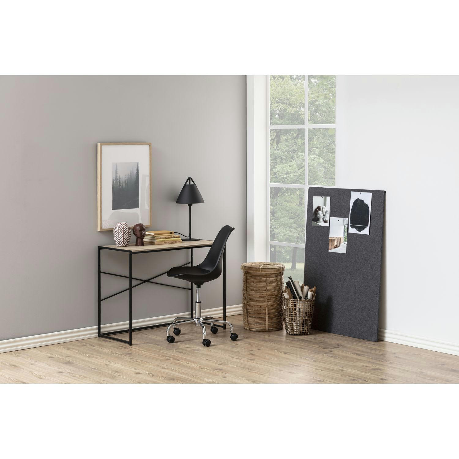 SIREINE - Bureau en mdf et métal beige