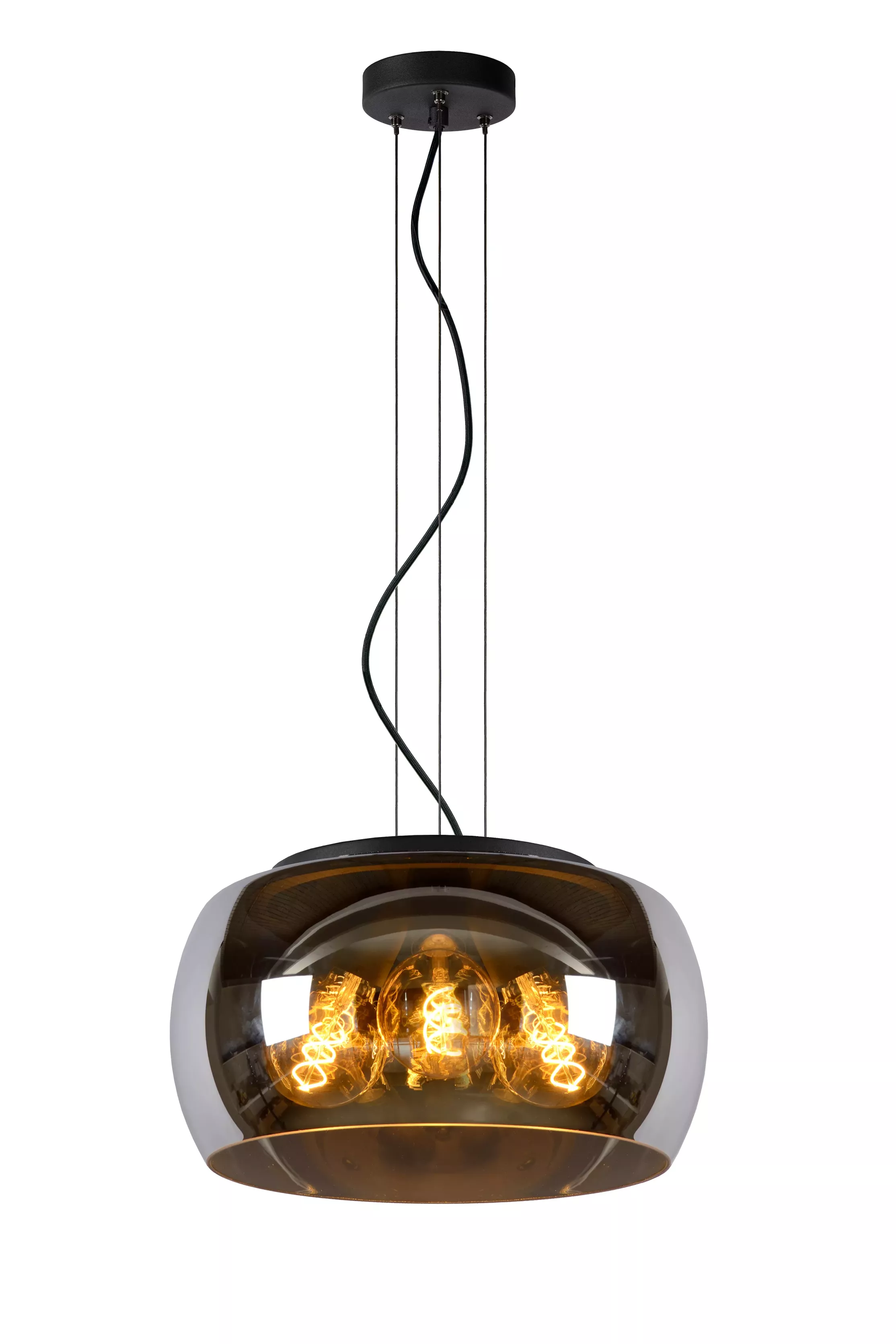 Lampa wisząca czarna OLIVIA 3xE27x40W wym: 170x40x40 cm Lucide